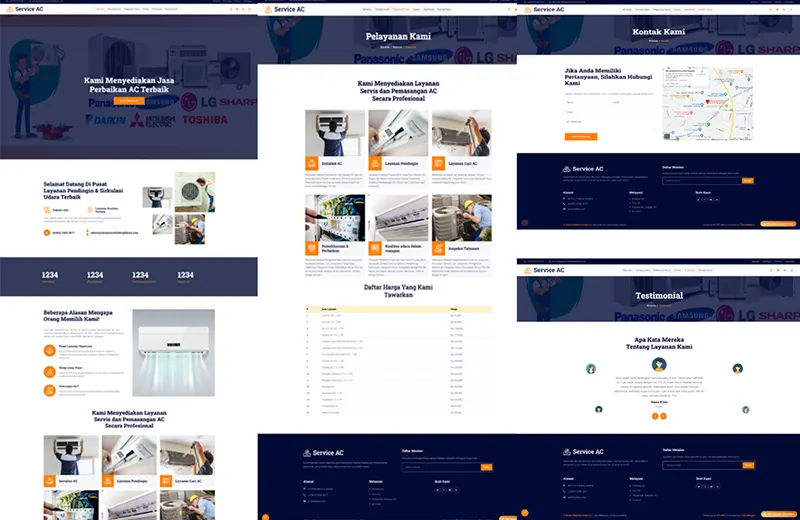 Website company profile jasa servis AC